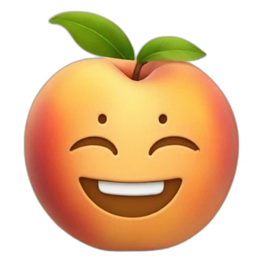 smirking peach sticker
