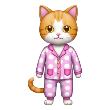 Cat with pajamas sticker