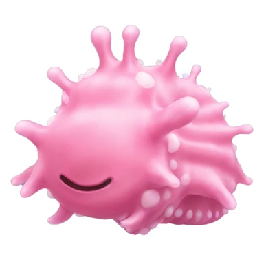 Baby pink sea slug sticker
