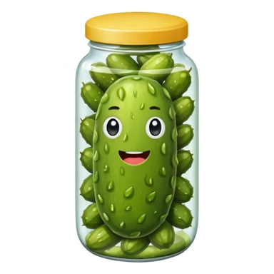 1 pickle, not in a jar but no face sticker