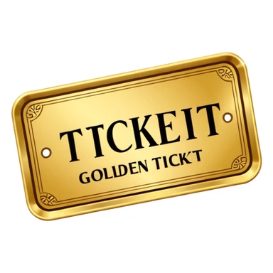 golden ticket kt logo  sticker