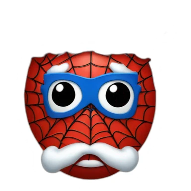 Fat spiderman with a festive holly crown sticker