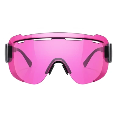 pink tinted shield visor glasses, cyberpunk style, rimless design, one-piece lens sticker