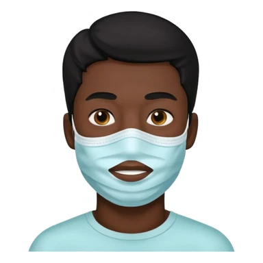 black hair man, Skincare  mask sticker