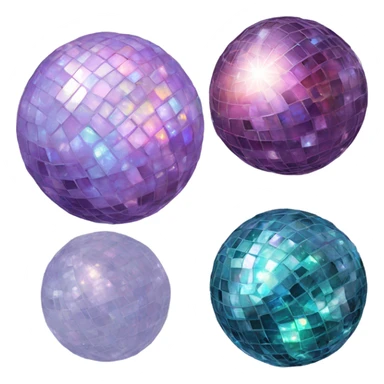 Opal gemstone disco ball sticker