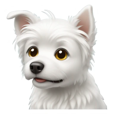 Little white dog sticker