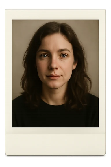 foto polaroid di una donna sticker