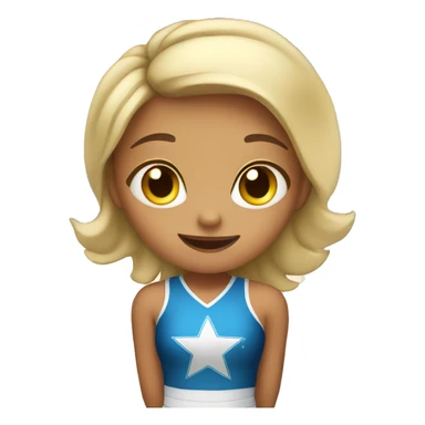 Girl doing all star cheer sticker