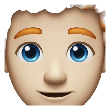 ginger man blue eyes sticker