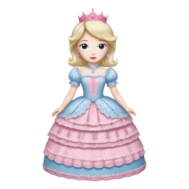 pink cakechina princess sticker