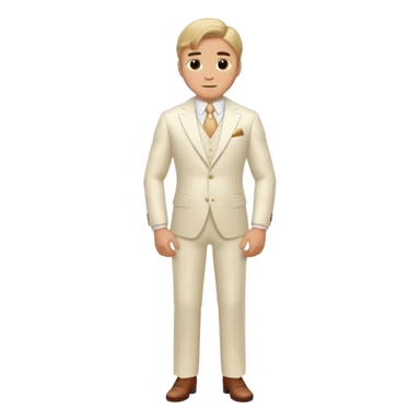 full body Tom Buchanan from The Great Gatsby, emoji style sticker