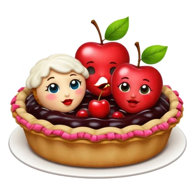 Two pies kissing sticker