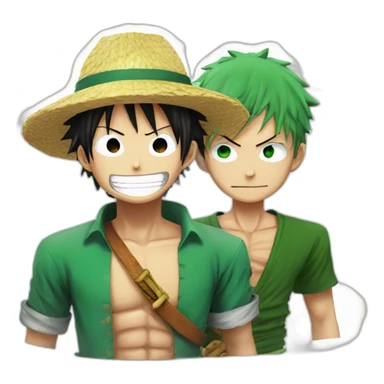 Luffy with Zoro sticker