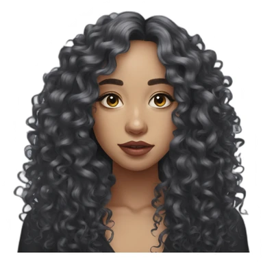 Sophia Loreen black curls sticker