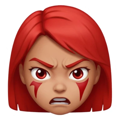 redtsion angry girl ragebait red face sticker