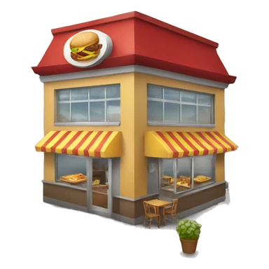 fastfood restaurant sticker