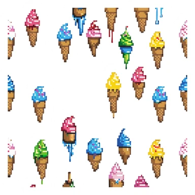 ice cream cone dripping sticker