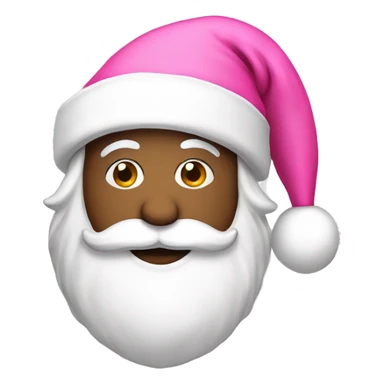 pink a santa hat  sticker