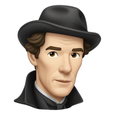 benedict cumberbatch sherlock holmes, hat sticker