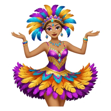 Dançando vestido com roupa de carnaval sticker