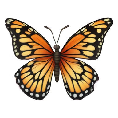 Butterfly flower sticker