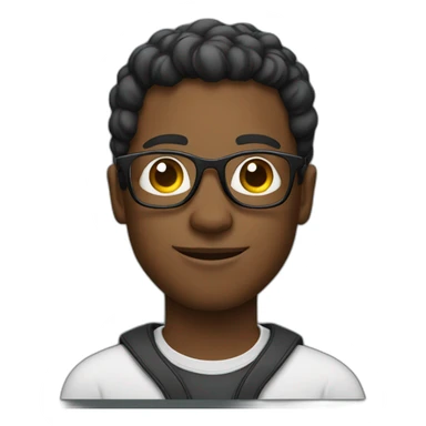 Black Man with nerd glasses in a bike sticker