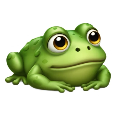 Frog laying down for bed sticker