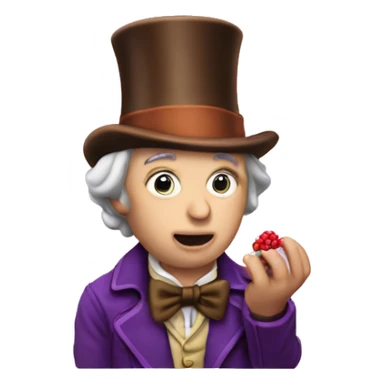 Willy wonka eating a snozberry  sticker