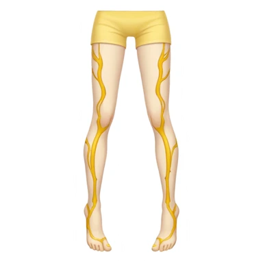 legs with yellow veins sticker