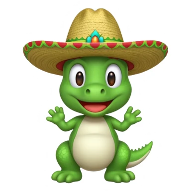 Yoshi with a sombrero sticker