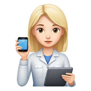 Una chica trabajando.  sticker