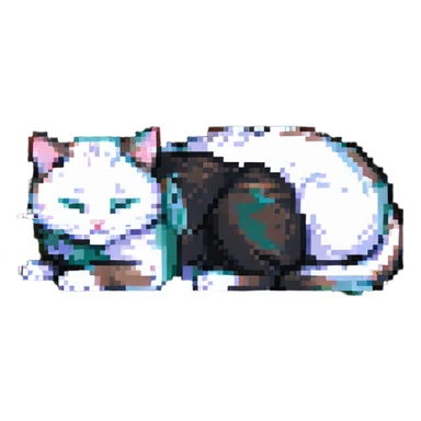little cat sleeping sticker
