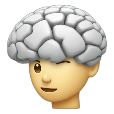 human holding an electric brain sticker