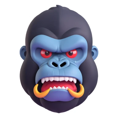 gorilla head ungry sticker