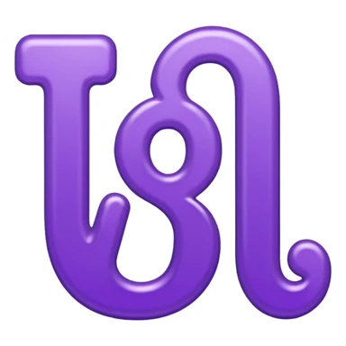 text that spells "YOU" in a shiny purple fancy font  sticker