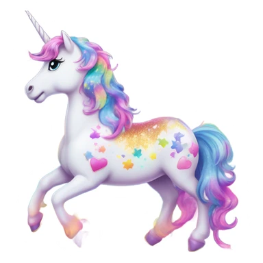Lisa Frank unicorn ￼ sticker
