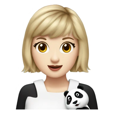 taylor swift with a panda sticker