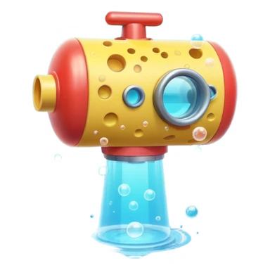 süngerbubble machine object icon, small bubble blower device, bubbles floating out, colorful toy-like design, 3D cartoon, mobile game icon style, centered, clean background, no text, no watermark
 sticker