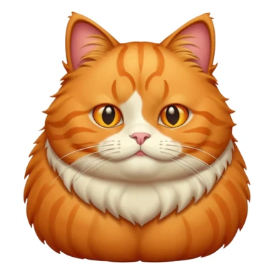 Fat cat orange sticker
