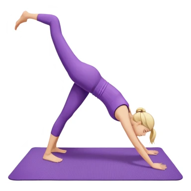 Yoga Mat purple sticker