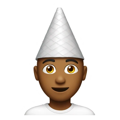 dumb kid with cone on head sticker