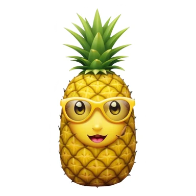 Pineapple wearing bikini sticker