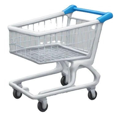 supermarket cart empty and white with a cake in it sticker