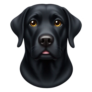 Fat black lab  sticker