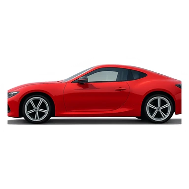 red sports car, parked in line sticker