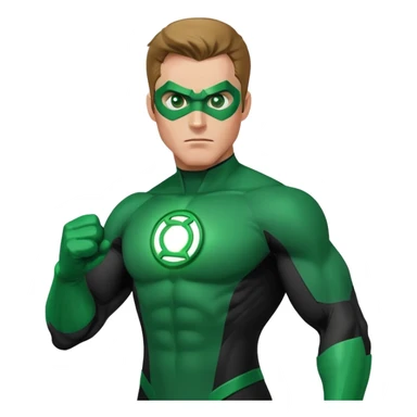 classic Green Lantern superhero sticker