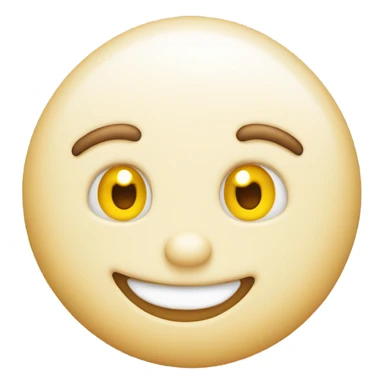 smiling face with white icing on it sticker