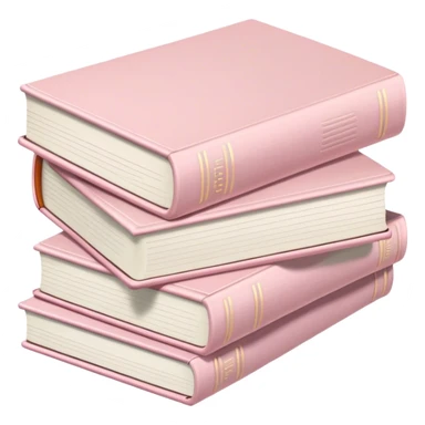 Stack of pale pink books sticker