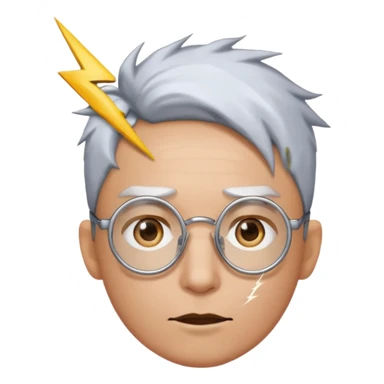 Circle glasses with the scar and without the face sticker