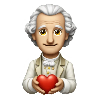 Goethe holds the heart in his hands sticker
